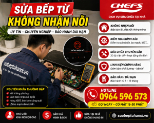 Sửa Bếp Từ Không Nhận Nồi Tại Nhà – Có Mặt 15–30 Phút, Sửa Nhanh